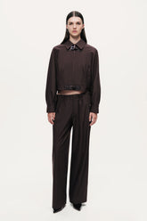 Relaxed Drawstring Wide-Leg Pants